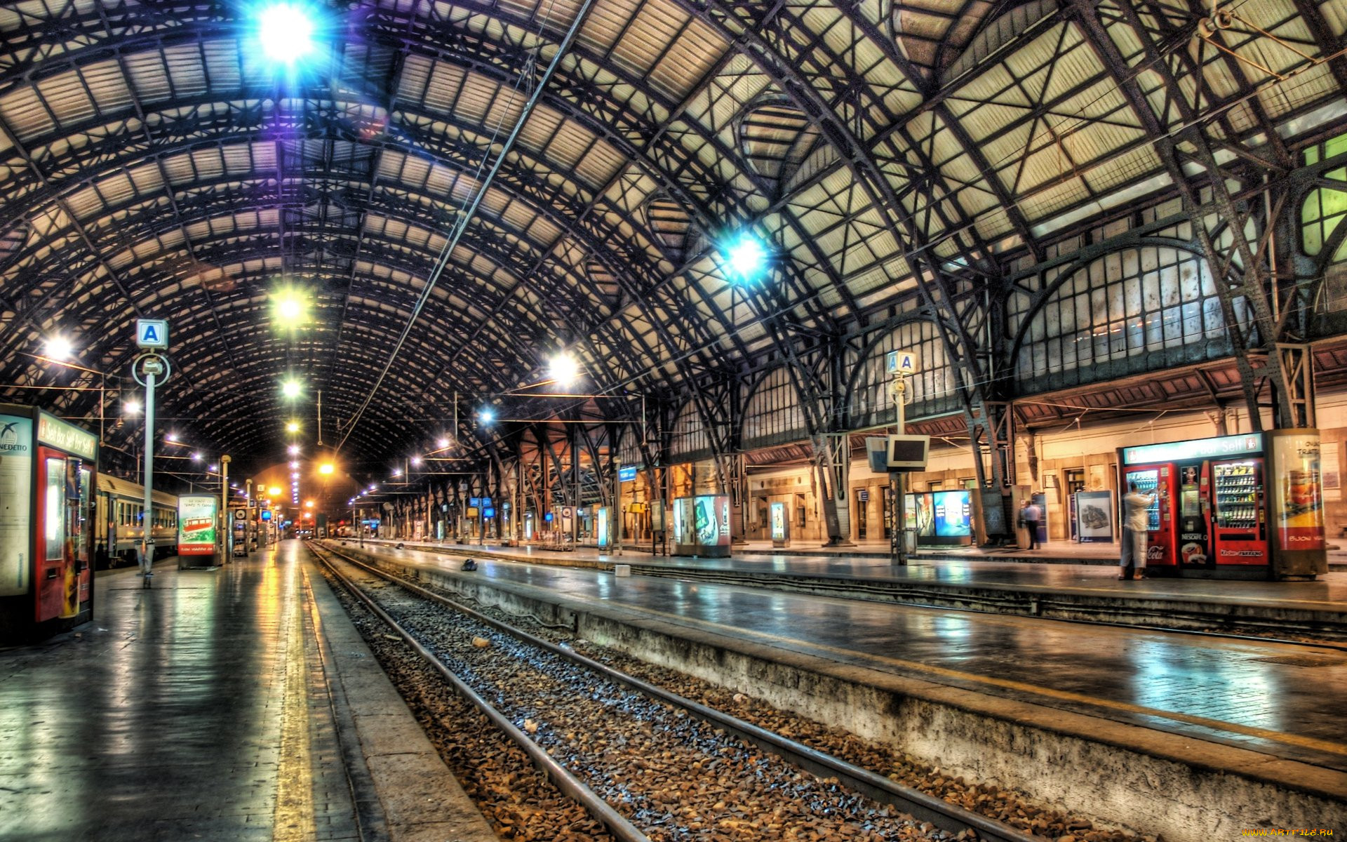 milan, train, station, at, midnight, , , , 